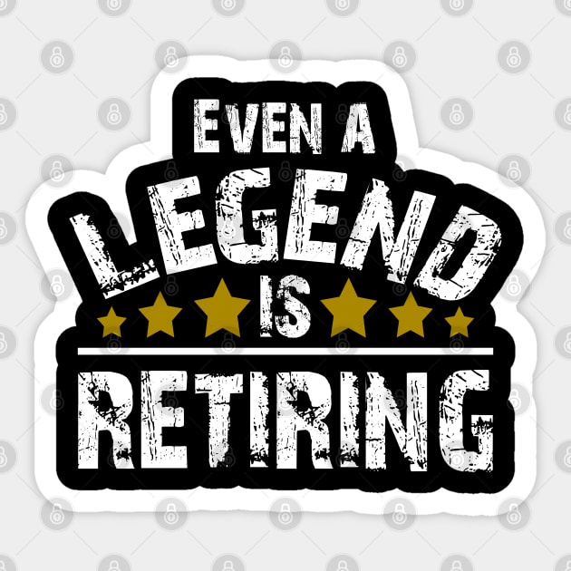 Legend retired retiering retirement Sticker by Kingluigi